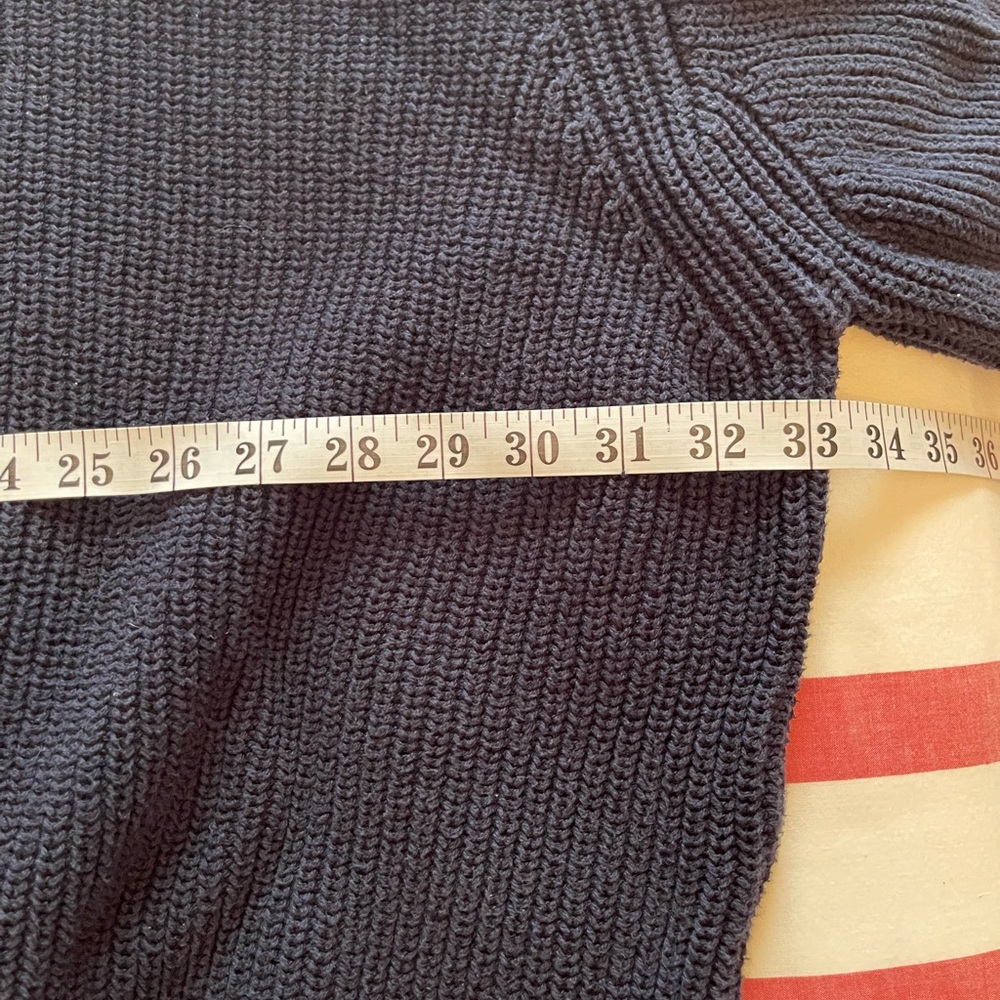 Entireworld Oversize Navy Blue Shaker Sweater XL 100% Cotton Type A Version 11 - Picture 3 of 8